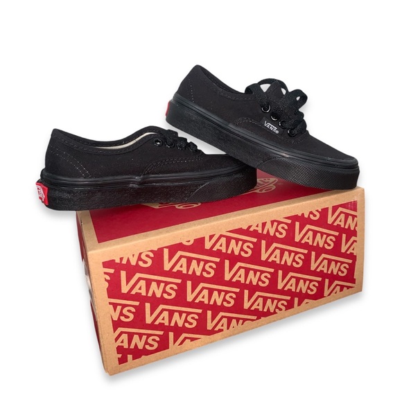 Vans Kids Authentic Black/Black Skate Shoe 10.5 Little Kid M - Picture 5 of 6